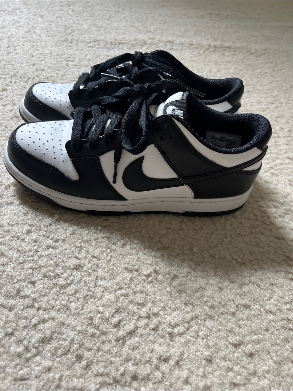 Nike Kids Black and White Low-Top Sneakers